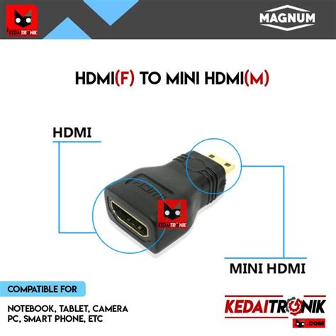 Jual Gender HDMI Female To Mini HDMI Male Connector Converter GOLD