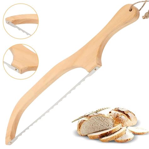 Купить Ломтерезки для хлеба Деревянный нож для дрожжевого хлеба с ...