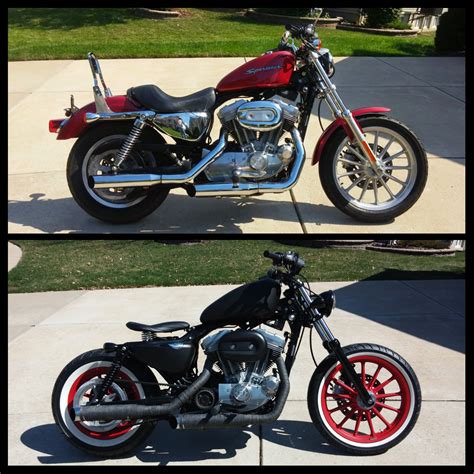 Bloody Mary Rat Rod Bobber Before And After 2004 Harley Davidson