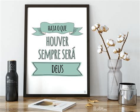 Quadro Decorativo Haja O Que Houver Sempre Será Deus A3 Elo7