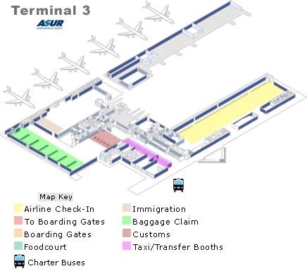 Cancun Mexico Airport Map