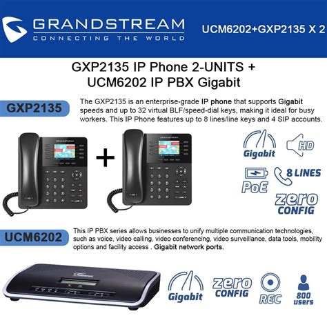 Grandstream Gxp Ip Phone Units With Ucm Port Ip Pbx Gigabit