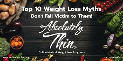 Top 10 Weight Loss Myths Absolutely Thin