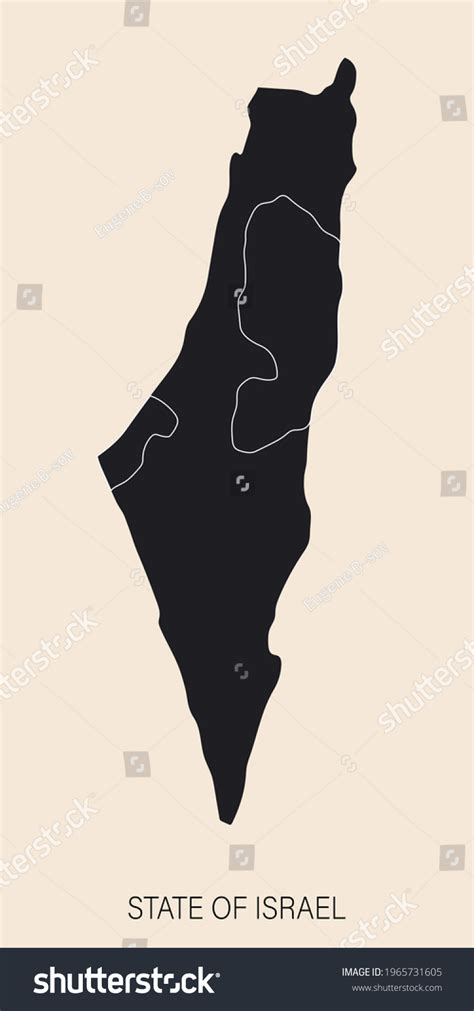 Highly Detailed Israel Map Borders Isolated Stock Vector (Royalty Free ...