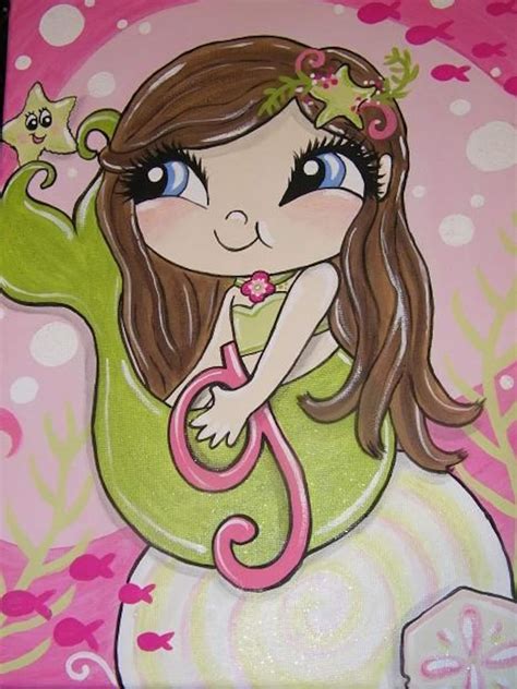 Custom Whimsical Fairy Or Mermaid Painting 11x14 Etsy