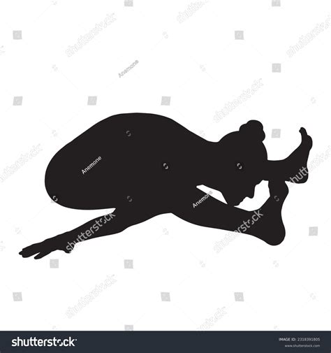 Yoga Silhouette Vector Illustration Kurmasana Royalty Free Stock