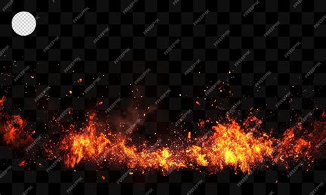 Premium PSD | Fire flames on a transparent background