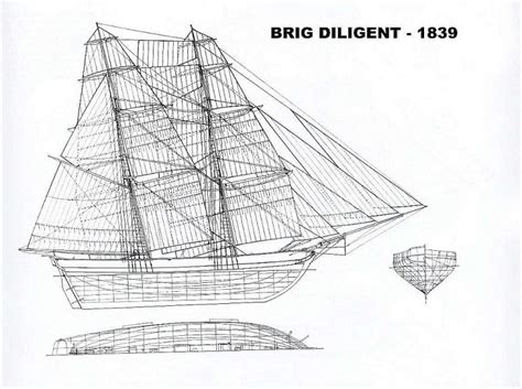 Brig Diligent 1839 ship model plans Best Ship Models