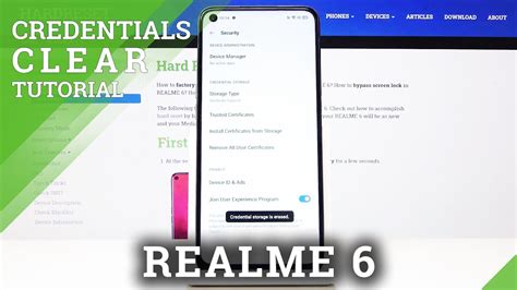 How To Clear Credentials In REALME 6 Delete All Certificates YouTube