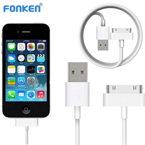 Fonken Cable USB De 30 Pines Para IPhone 4S 4 3GS IPad 1 2 3 IPod De