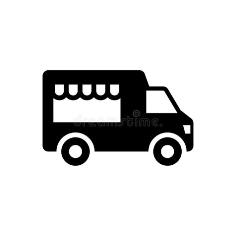 Food Truck Icon Flat Vector Template Design Trendy Stock Vector