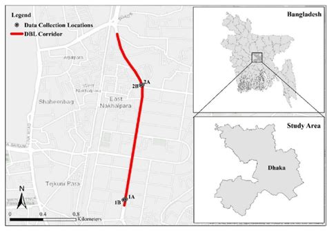 Study area with selected corridor for DBL | Download Scientific Diagram