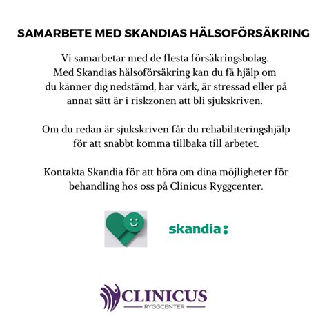 Förebyggande Behandling Via Hälsoförsäkring Clinicus Kiropraktor