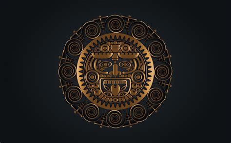 aztec sun god mask