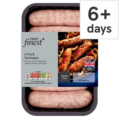 Tesco Finest British Pork Sausages 400g Tesco Groceries