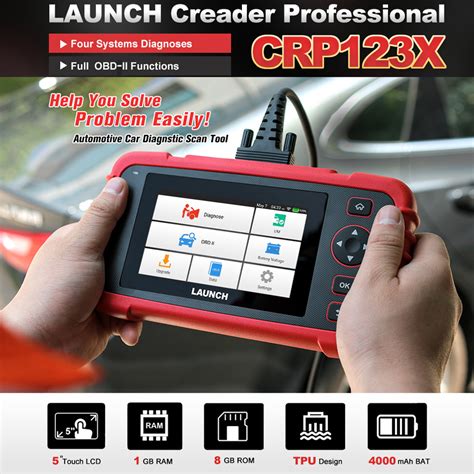 Launch CRP123X OBD2 Scanner Professional Automotive Code Reader