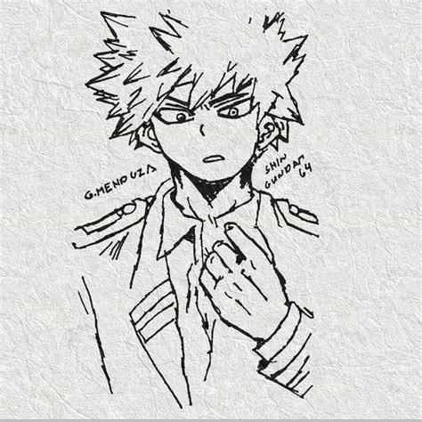 How To Draw Katsuki Bakugou Art Made Easy By Shingundam Kawaii