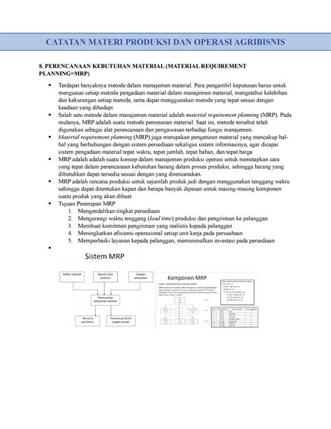 Rangkuman MPOA Tugas Merangkum Materi Manajemen Produksi Dan Operasi