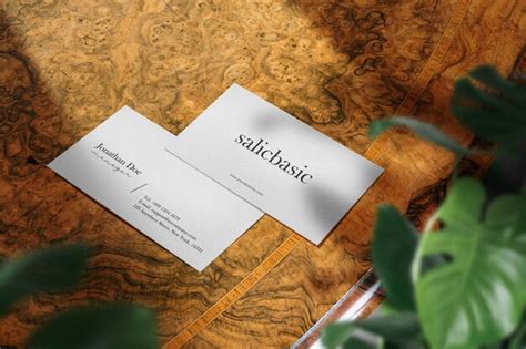 Premium Psd Clean Minimal Business Card Mockup On Top Table