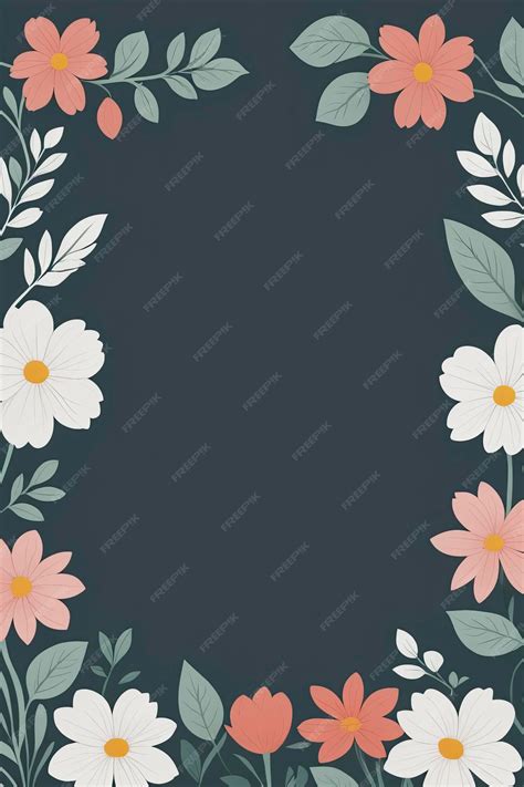 Premium AI Image | floral border frame design