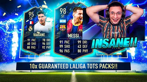 PACKED AN INSANE TOTS 10 X GUARANTEED LA LIGA TOTS PLAYER PACKS FIFA