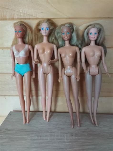 LOT DE 4 Poupées Barbies Années 70 80 Mattel EUR 25 00 PicClick FR