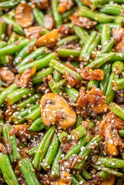 Teriyaki Green Beans Plain Chicken