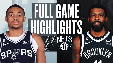 San Antonio Spurs Vs Brooklyn Nets Full Game Highlights Jan 2 2022