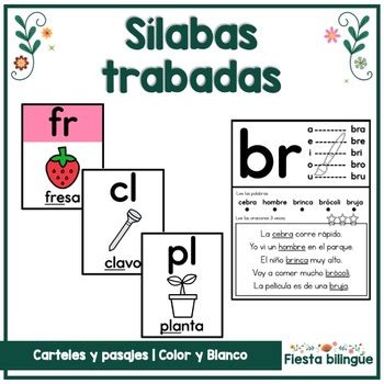 Carteles De Silabas Simples Y Trabadas By KDL Divas