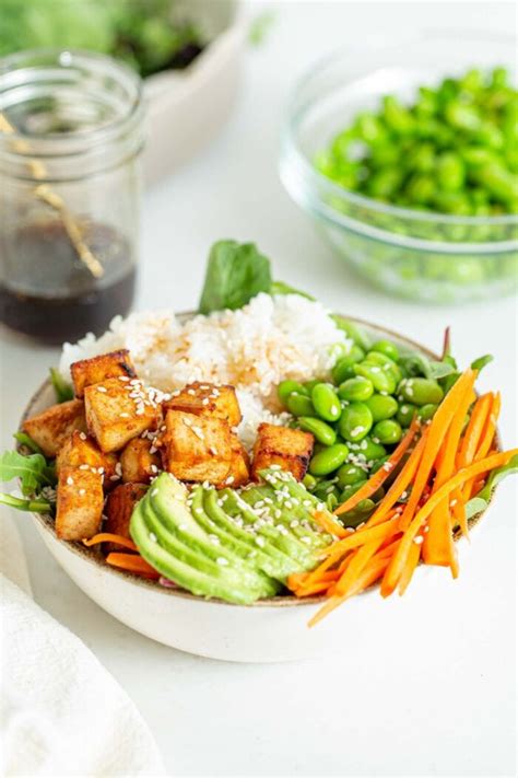 Sriracha Baked Tofu Rice Bowls Running On Real Food