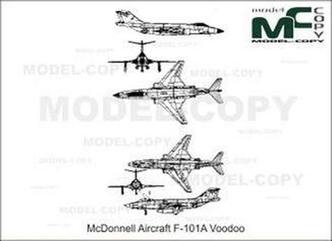 McDonnell Aircraft F 101A Voodoo 2D Drawing Blueprints 20924