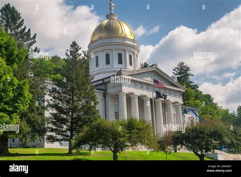 The Iconic Greek Revival State House In The Montpelier The Capital Of