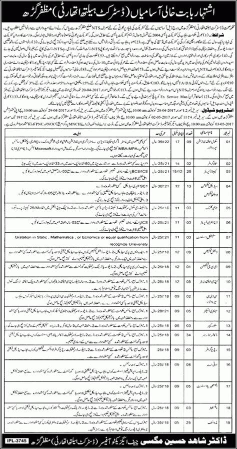 Health Department Mandi Bahauddin Jobs 2023 Stenographers Dental