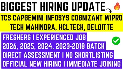 Top Mnc Biggest New Hiring Update No Shortlisting Direct