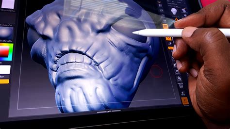 Using Zbrush On An Ipad Pro With Apple Pencil And Duet App