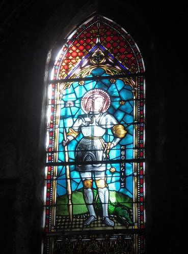 St George Stained Glass In The Church Of Notre Dame Du Tau Flickr