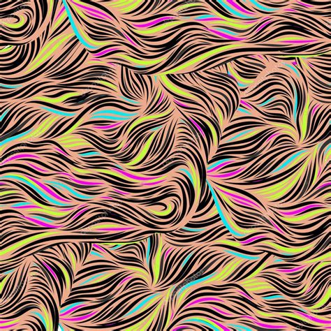 Patr N De Ondas Dibujadas A Mano Abstractas Sin Costura Fondo