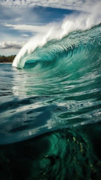 Conceito De Ondas Do Mar Ondas Do Mar Fluindo Foto Premium