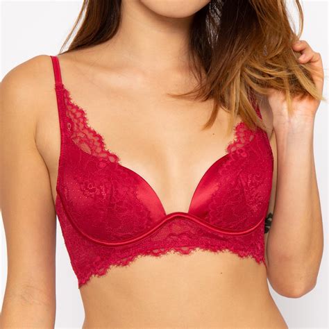 Soutien Gorge Plongeant Armatures Rouge Foulard 3 SUISSES