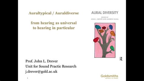 Aural Diversity From Hearing As Universal To Hearing In Particular