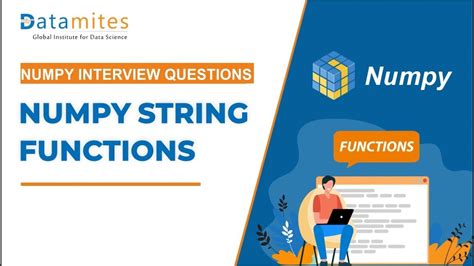 Numpy Program With String Functions Python Numpy Tutorial Youtube