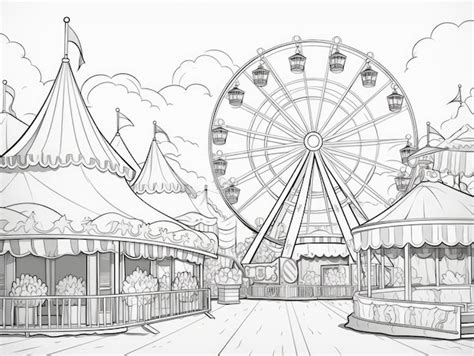 13 000 Ferris Wheel Coloring Page Pictures