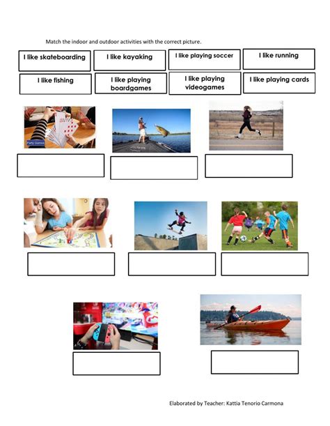 An Activity Sheet With Pictures And Words To Help Students Learn How To