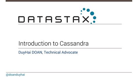 Introduction To Cassandra And Data Model Ppt