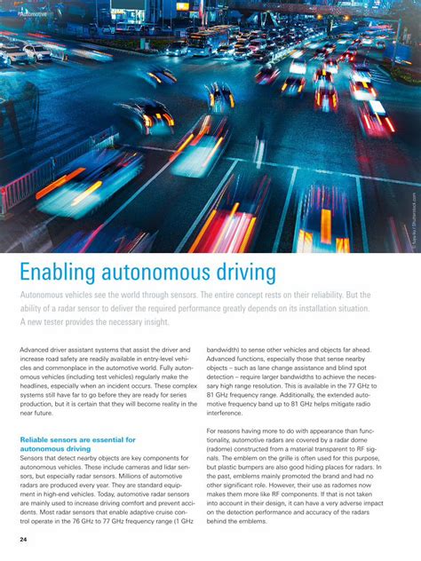 Pdf Enabling Autonomous Driving Rohde Schwarz Problems Of A