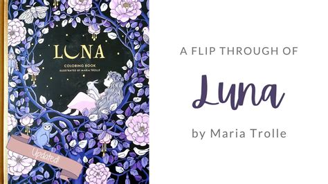 Luna By Maria Trolle Adult Coloring Book Flip Through Youtube