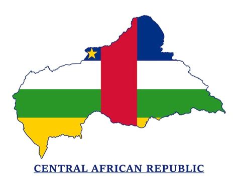 Premium Vector | Central african republic national flag map design, illustration of central ...