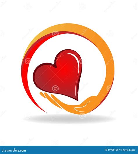 Caring Hand With Loving Heart Icon Vector Stock Vector Illustration