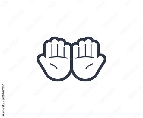 Palms Up Together Gesture Emoticon Vector Palms Up Together Emoji