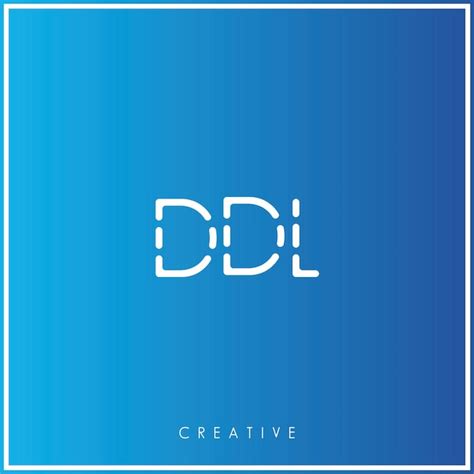 Ddl premium vector último diseño de logotipo diseño creativo de